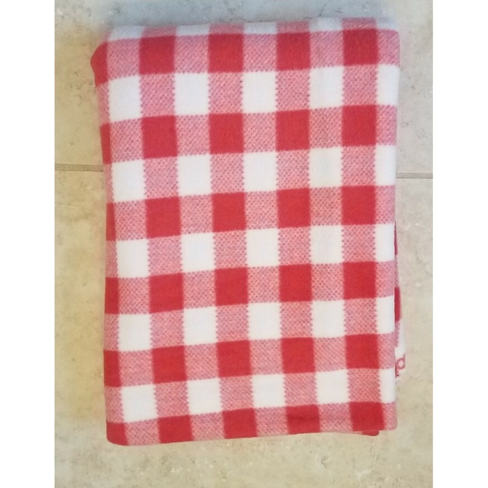 Pioneer Woman Charming Check Plaid Fleece Fabric Red 2yards Blanket Throw NEW